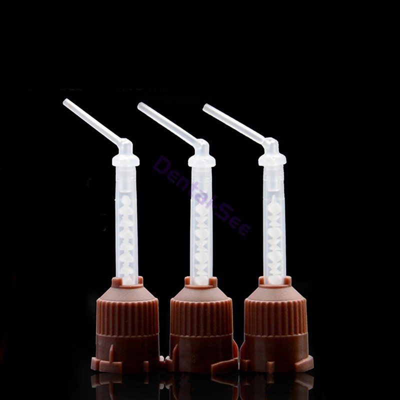 50PCS/Bag Dental Impression Mixing Tips 1:1 Silicone Rubbe For Gun
