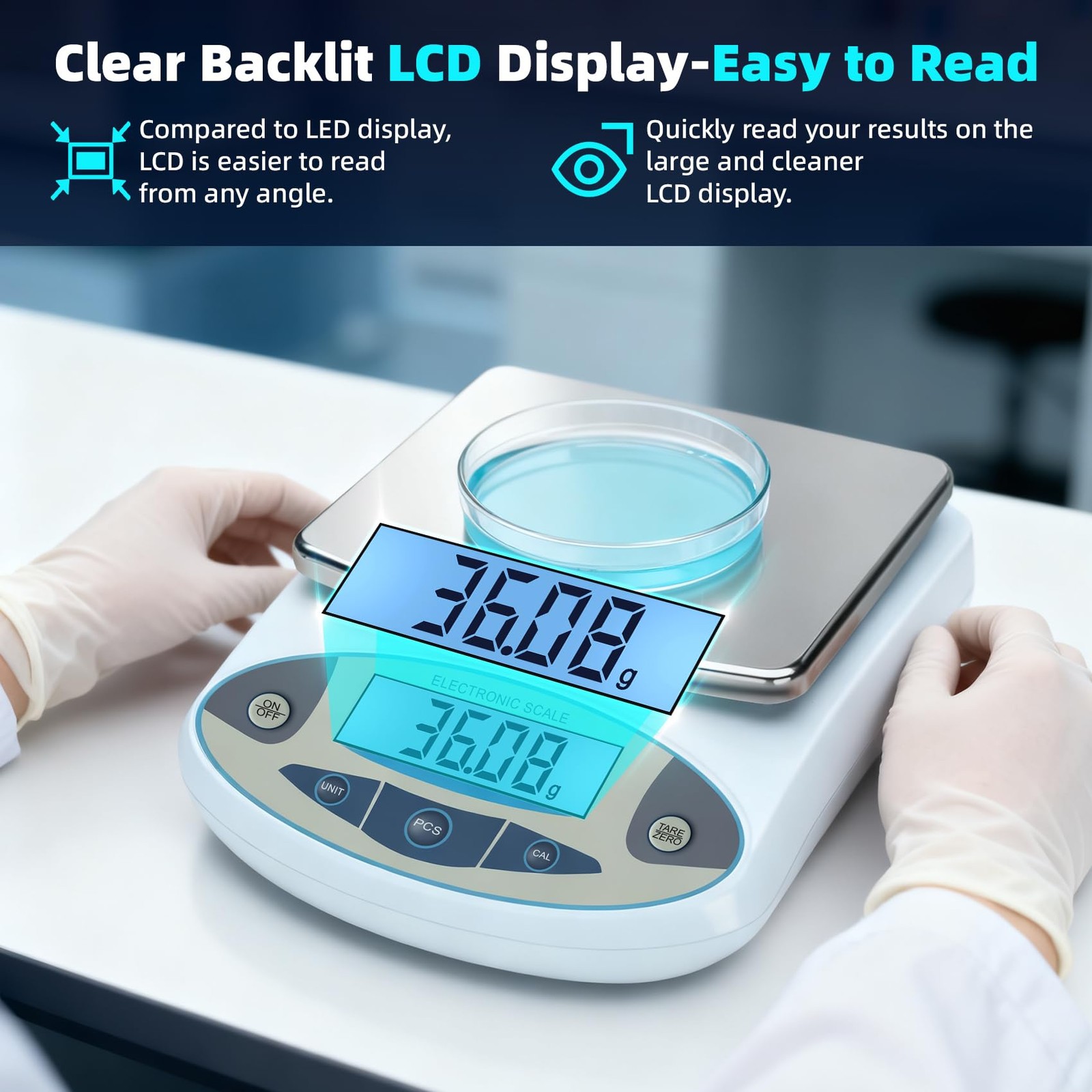 Lab Scale 5000g x 0.01g,13 Unit 0.01g Accuracy High