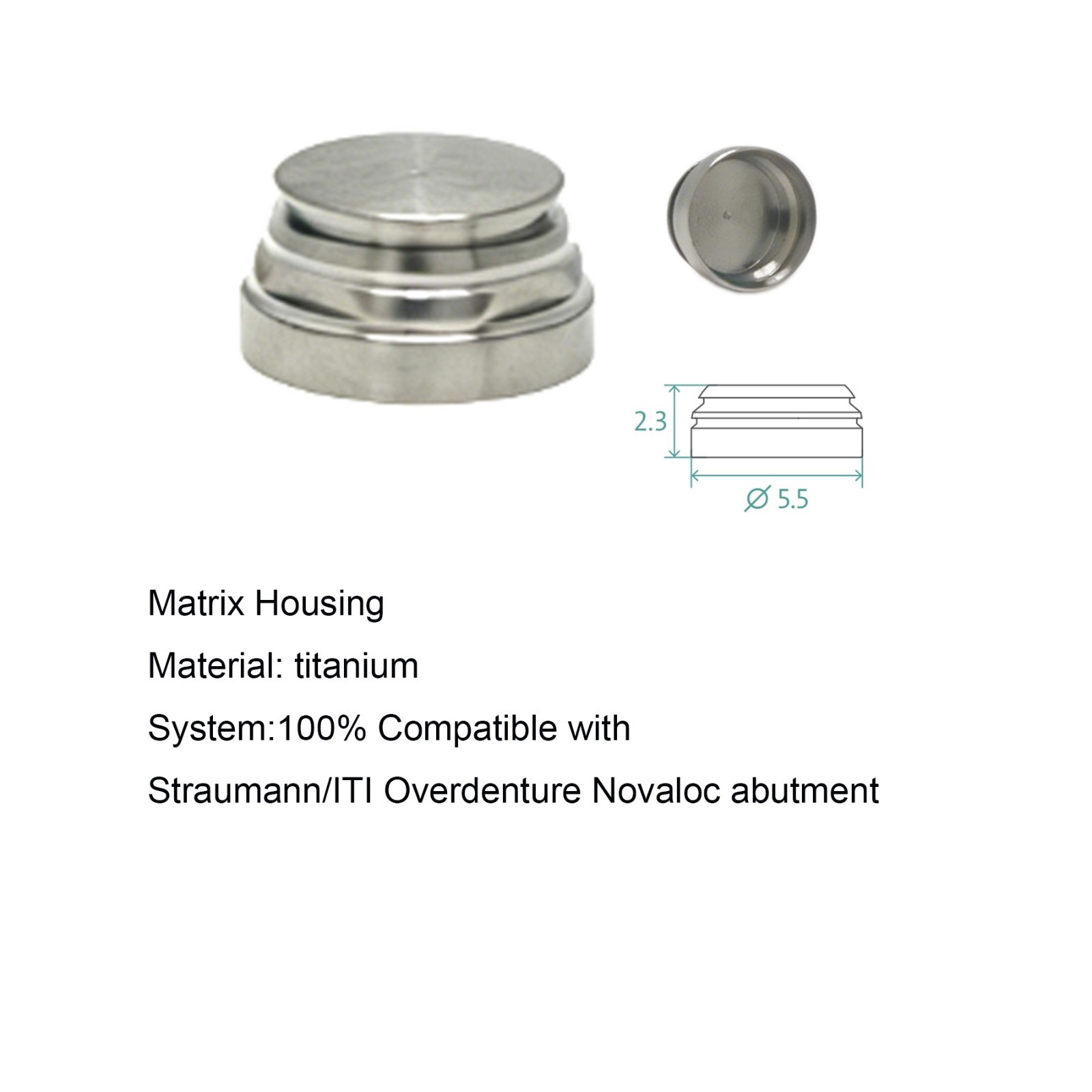 US Dental Novaloc Retention Insert Cap Tool Peek Inserts Titanium Matrix Housing