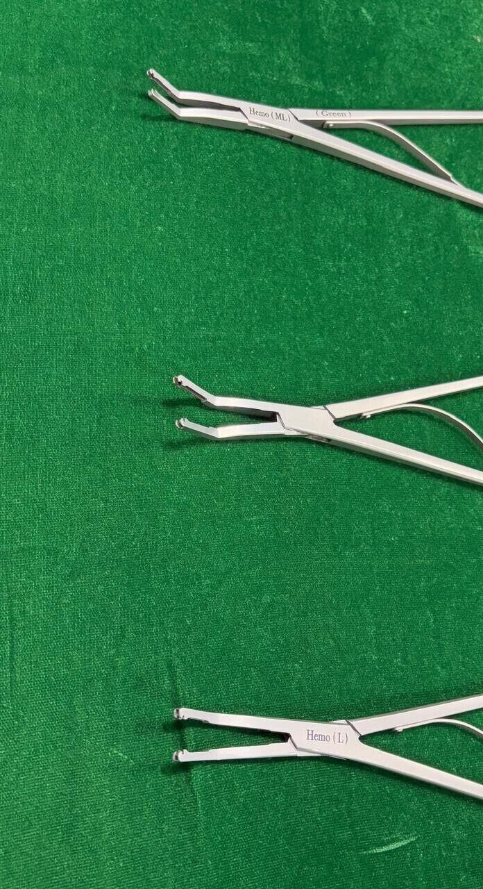 3pc Laparoscopic Open Surgery Hem-o-Lok Applier (ML/L/XL) Reusable Instruments
