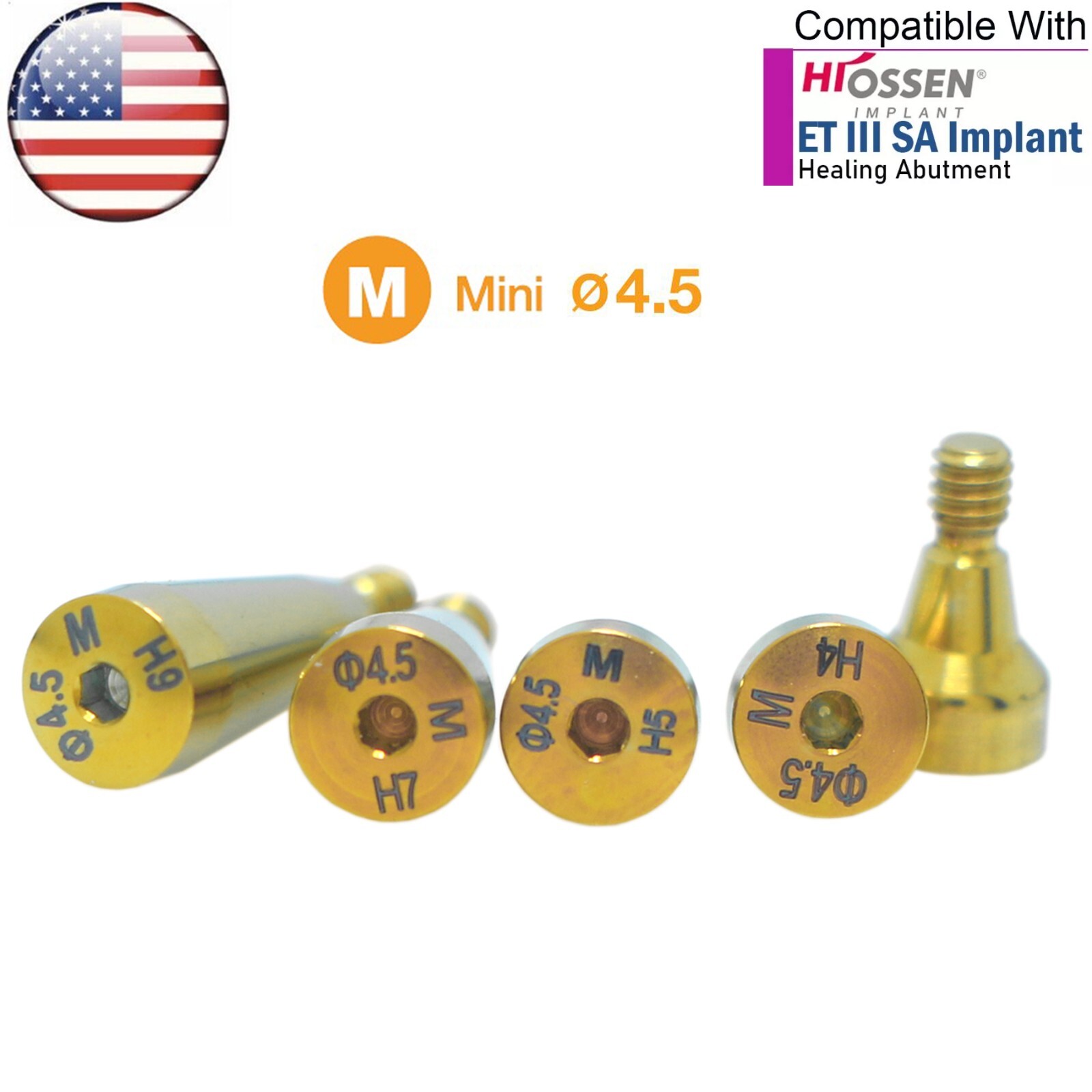 US Dental Mini Healing Cap Abutments Cover Screw Fits Hiossen Osstem ET Platform