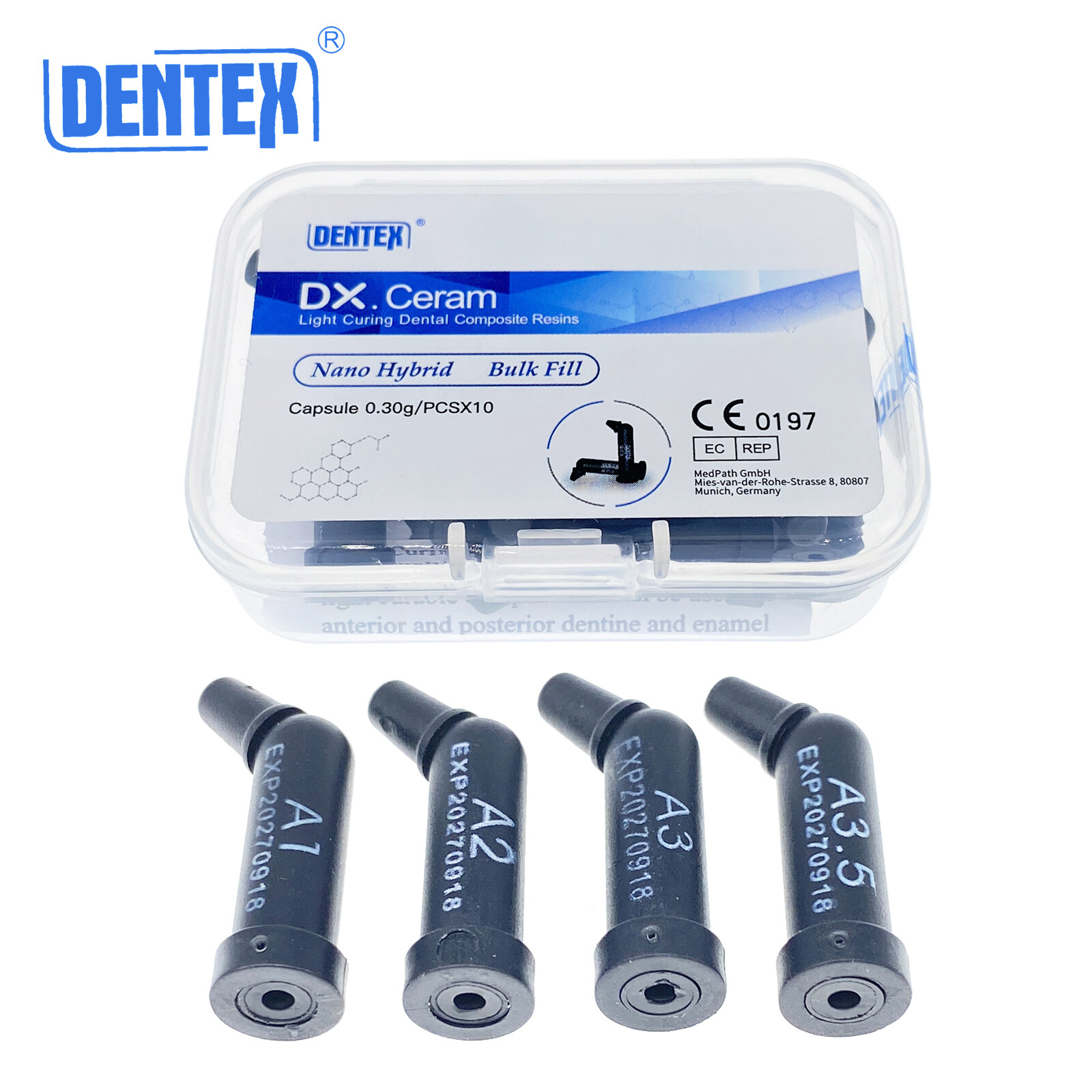 Dental Compules Unidose Composite Resin Capsules Light Cure Fit TPH A1/A2/A3.5