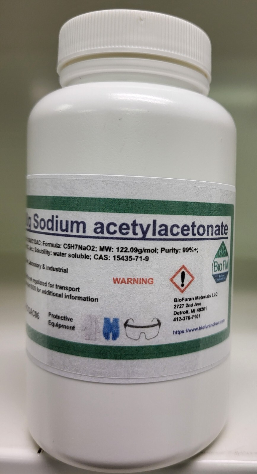 100g Sodium acetylacetonate (CAS 15435-71-9)