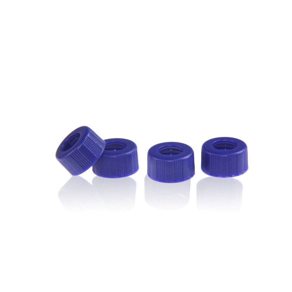 Pre-Slit PTFE Thread Caps Silicone Septa for 2ml Autosampler Vials HPLC