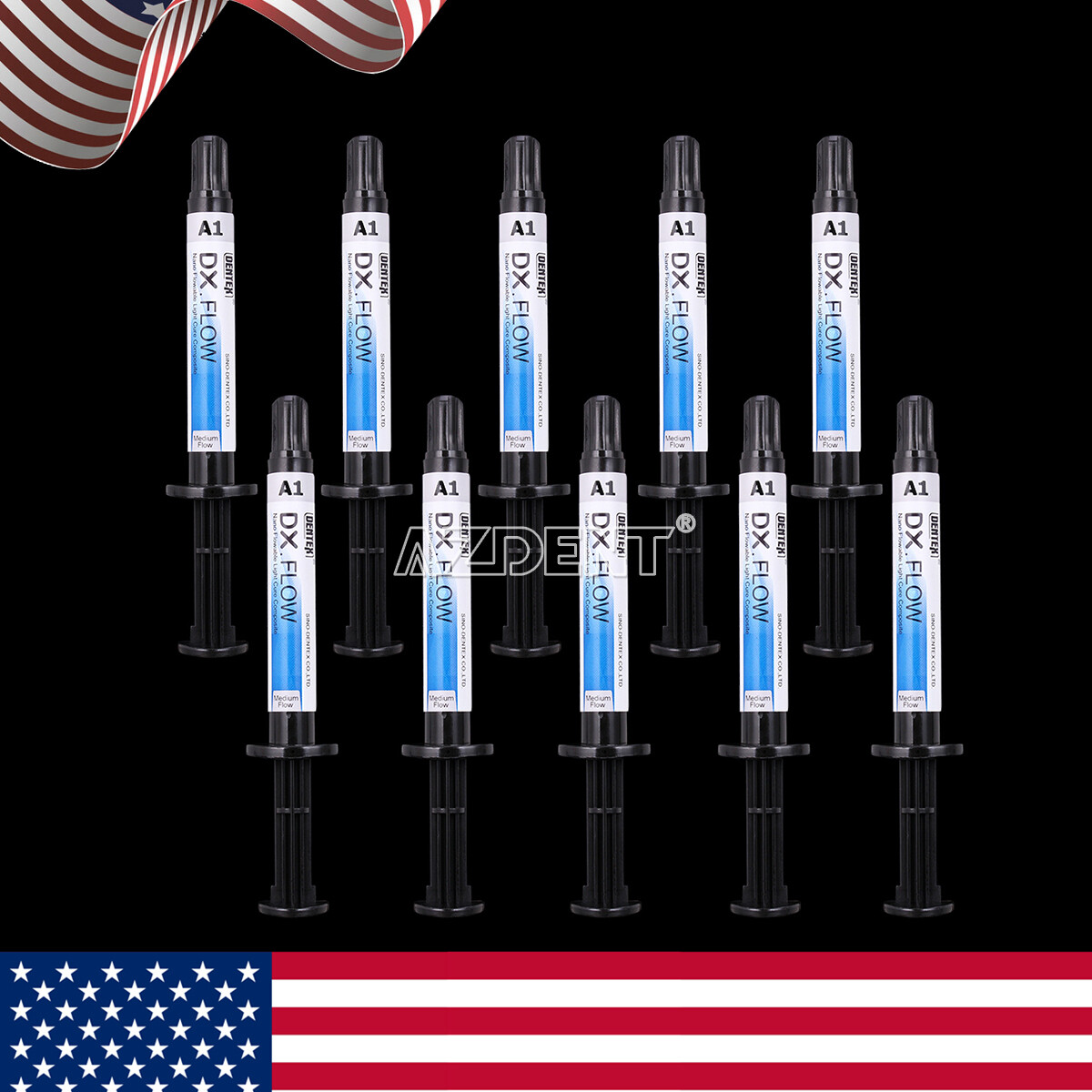 DX.FLOW DENTEX Flowable Medium Flow Light Cure Composite Resin A1, A2, A3