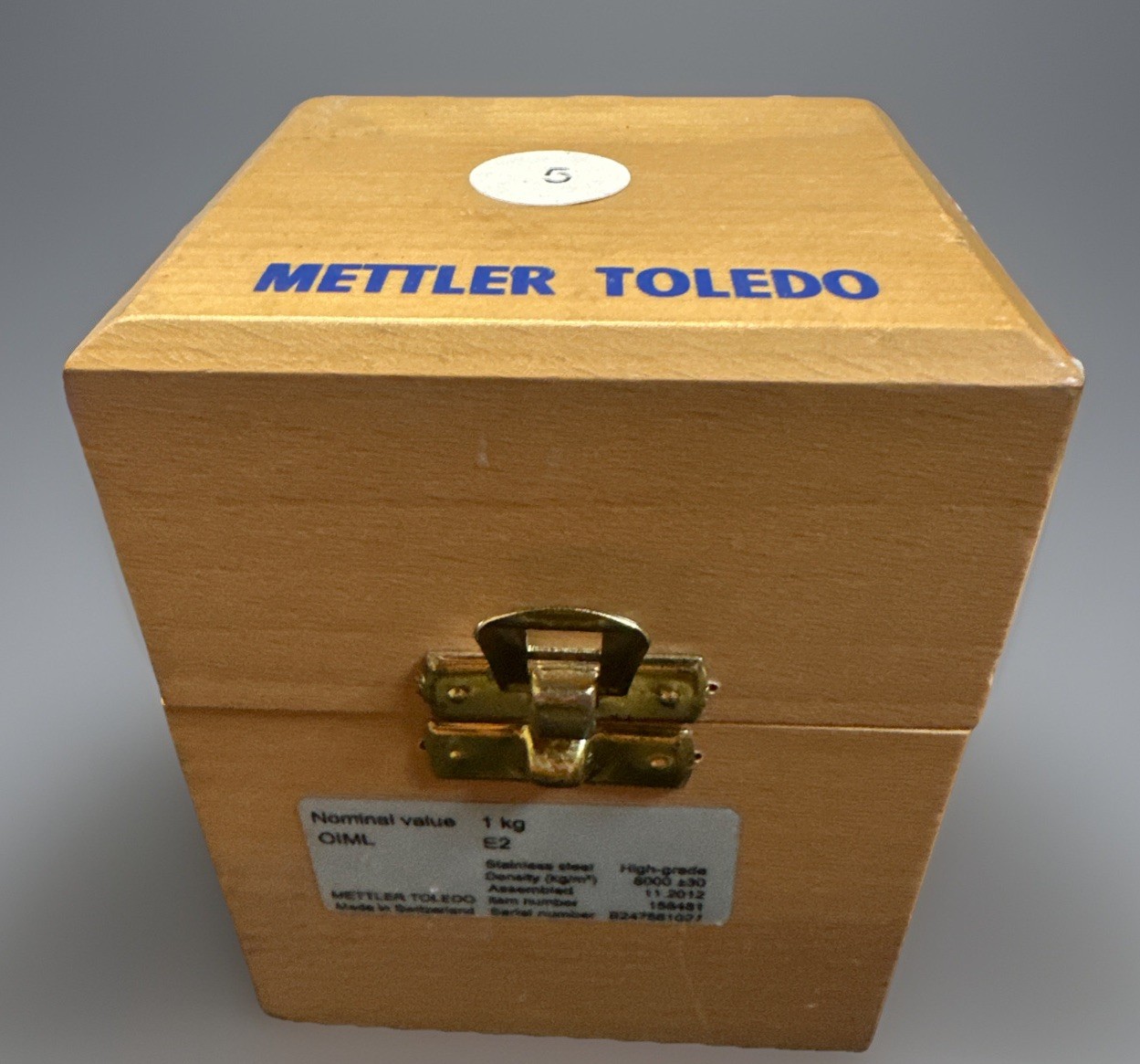 Mettler Toledo 1kg OIML E2 Calibration Weight w/ Original Case