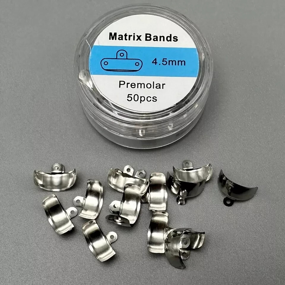Dental Matrix Bands for Sectional Matrix System Matrices Clamp Clip Ring NITI