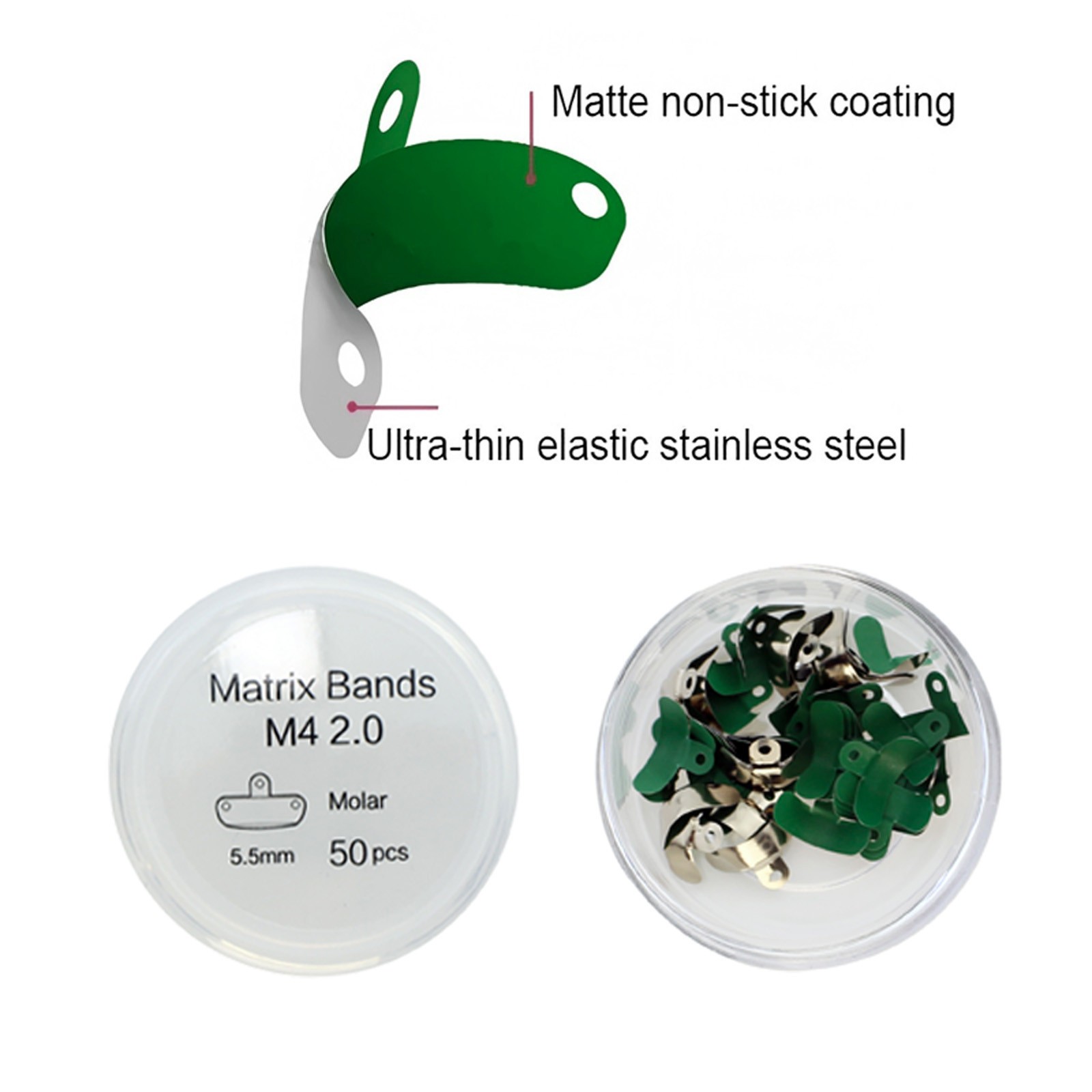 Dental Non-stick Matrix Bands Palodent 3D Fusion Firm Sectional Matrices M4 2.0