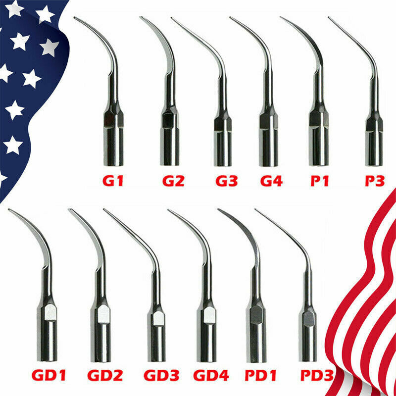 5pcs Dental Ultrasonic Scaler Scaling Perio Tips Fit Woodpecker EMS/DTE SATELEC