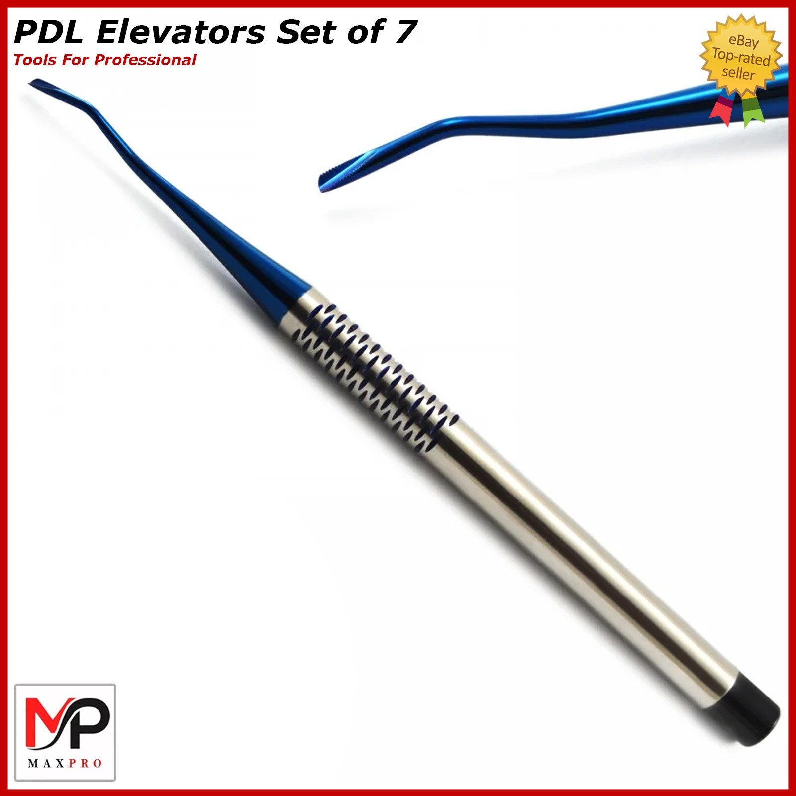 Dental PDL Luxating Root Elevators Set of 7 Precise Periotomes Tips Titanium Lab