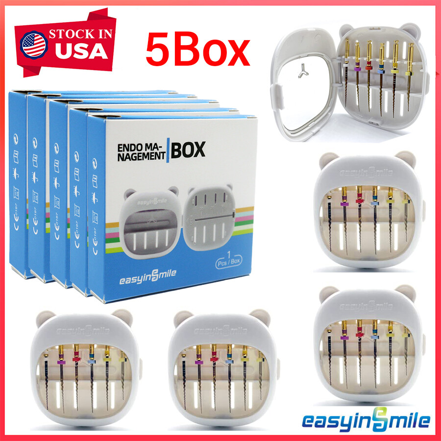 5Pcs Autoclavable Dental Endo Files Sterilization Box Measurement File Organizer