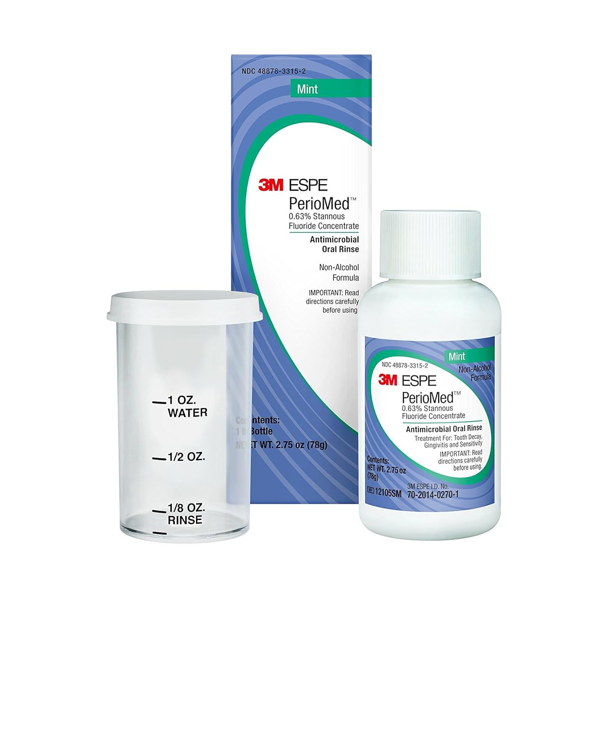 70201402701 Periomed Stannous Fluoride Oral Rinse with Mixing Cups, 0.63%, Co…