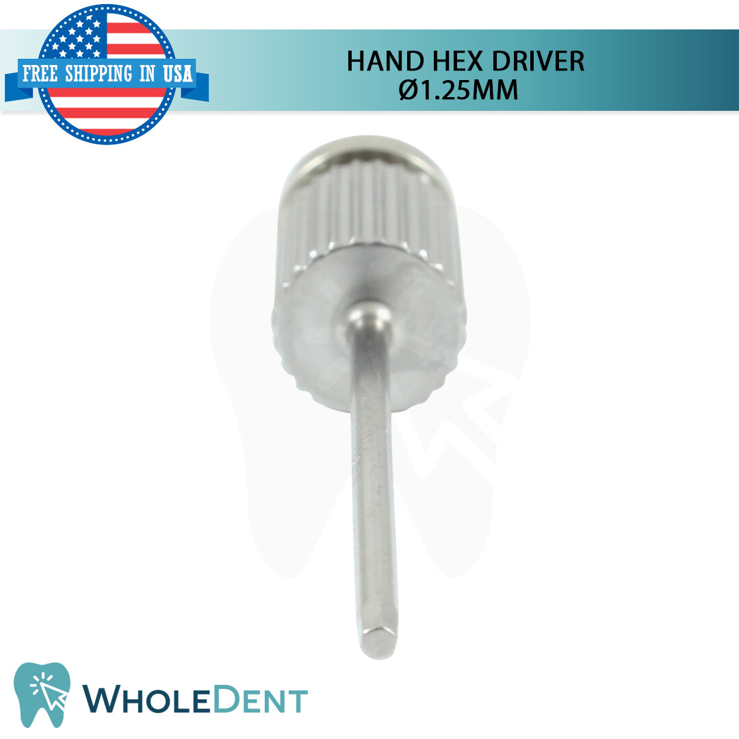 Hand Hex Driver 1.25mm For Dentists Dental Im plant Drivers Internal 30mm