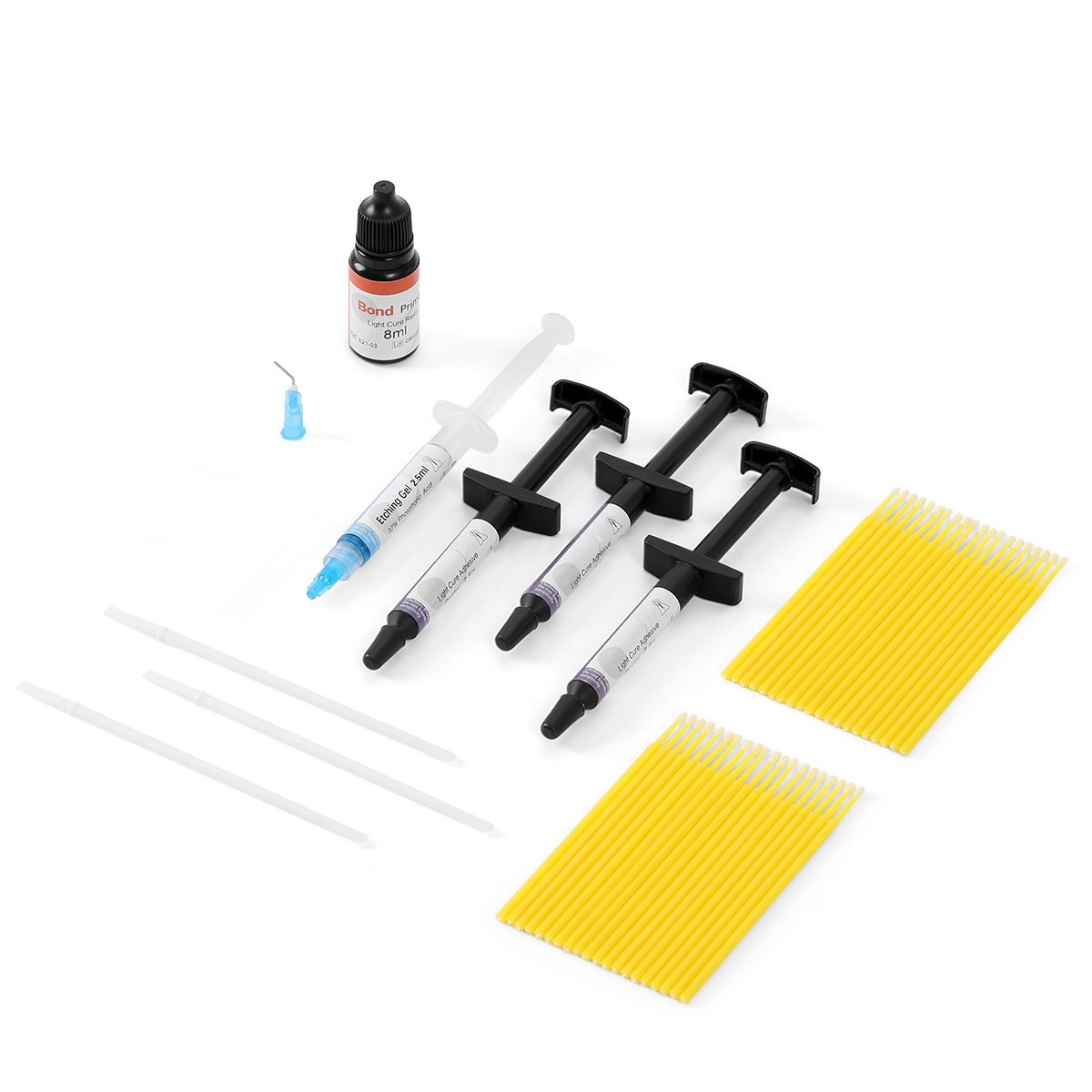 Resina Adhesiva de Curado Dental Ligera Primer de Jeringa Soporte de Ortodoncia