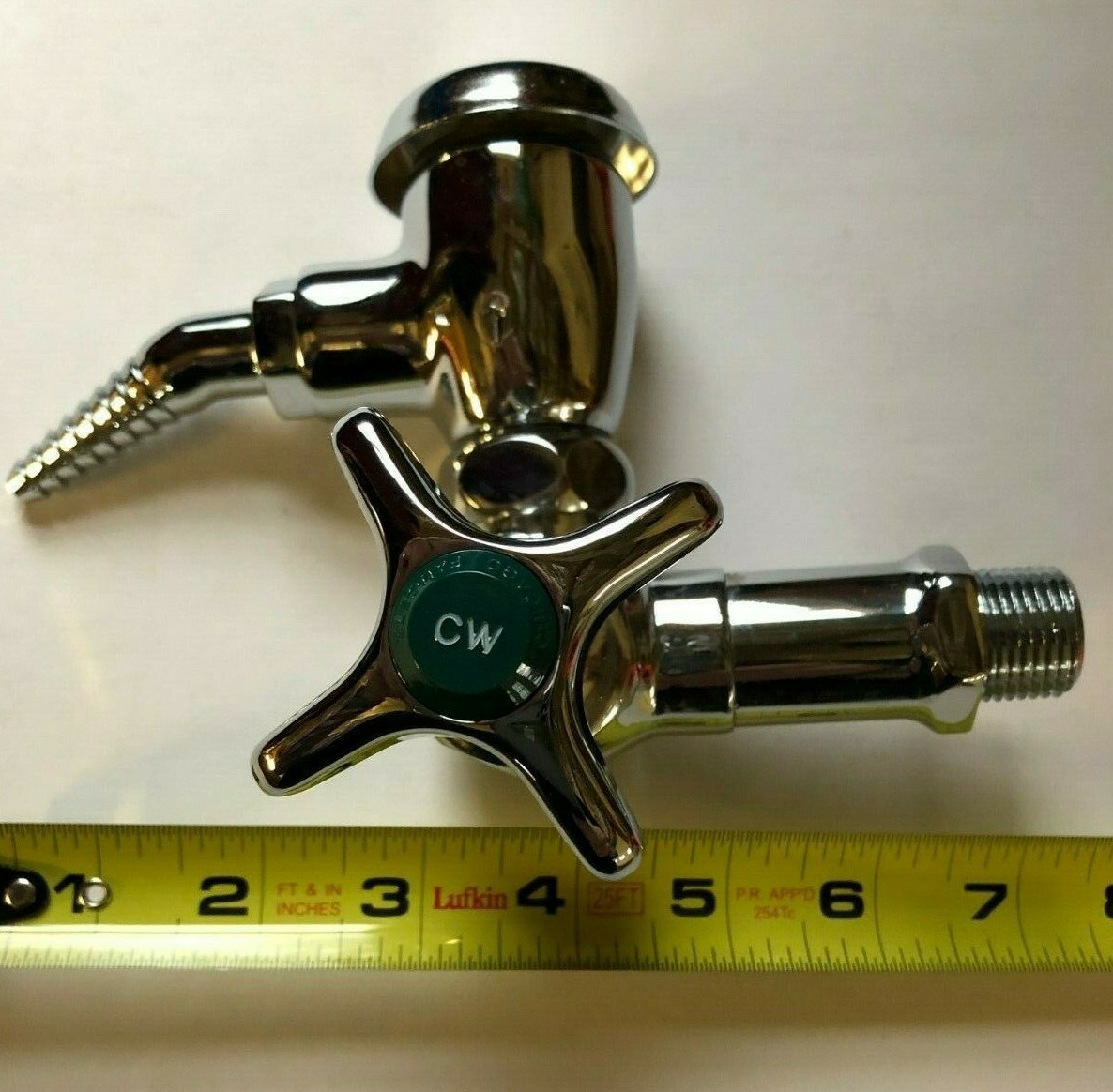 Chicago Faucets 1300-MCP Single Inlet Cold Water Faucet With Serrated Nozzle