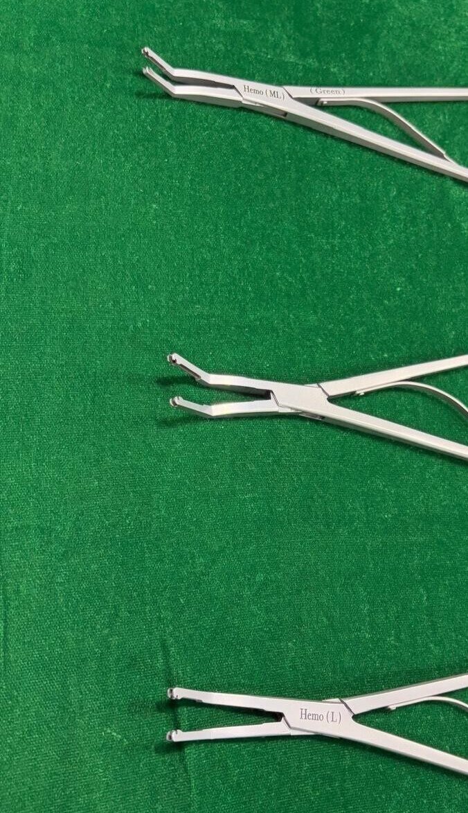 3pc Laparoscopic Open Surgery Hem-o-Lok Applier (ML/L/XL) Reusable Instruments