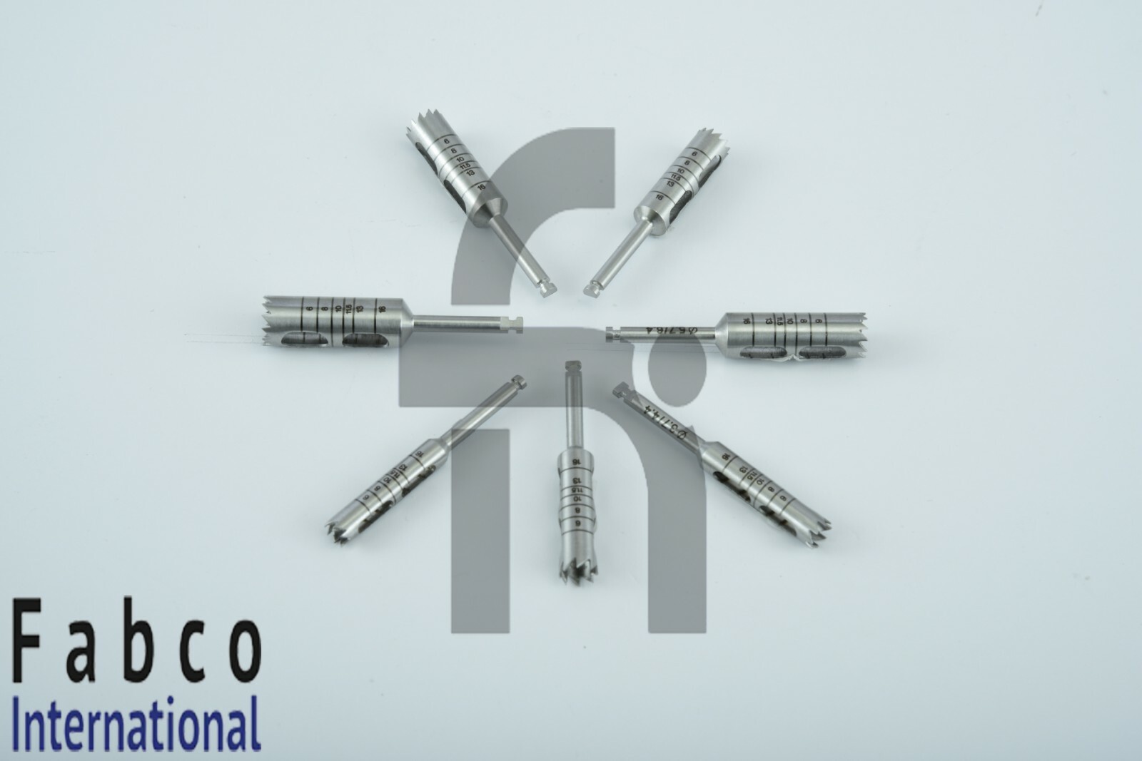 Dental Long Trephine Drills Kit 7 Pcs Crown Removal Kit Free Bar Holder