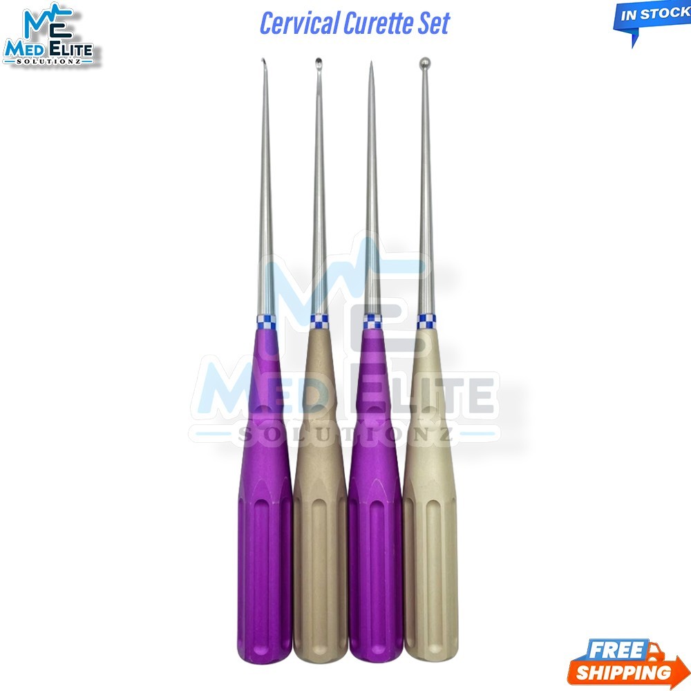 Aesculap MD313R Cervical Curette Set 2 0 & 4 0 Forward & Reverse Angled 253mm