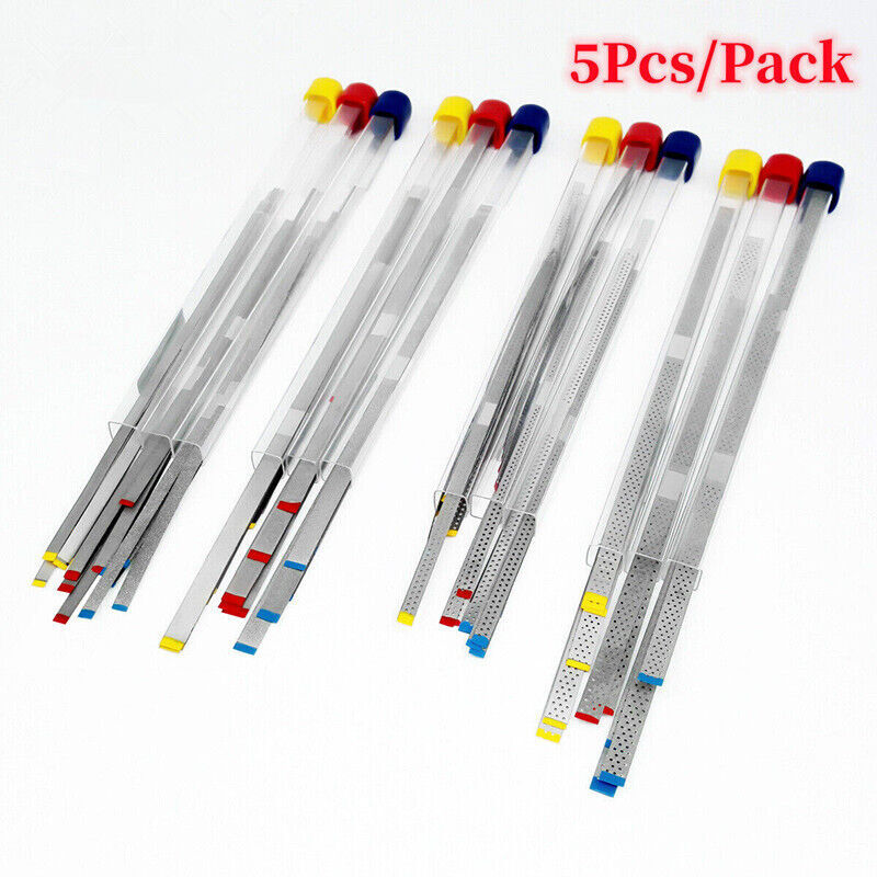 5 Pcs Dental Orthodontic Polishing Finishing Strips Single Side Diamond Sand