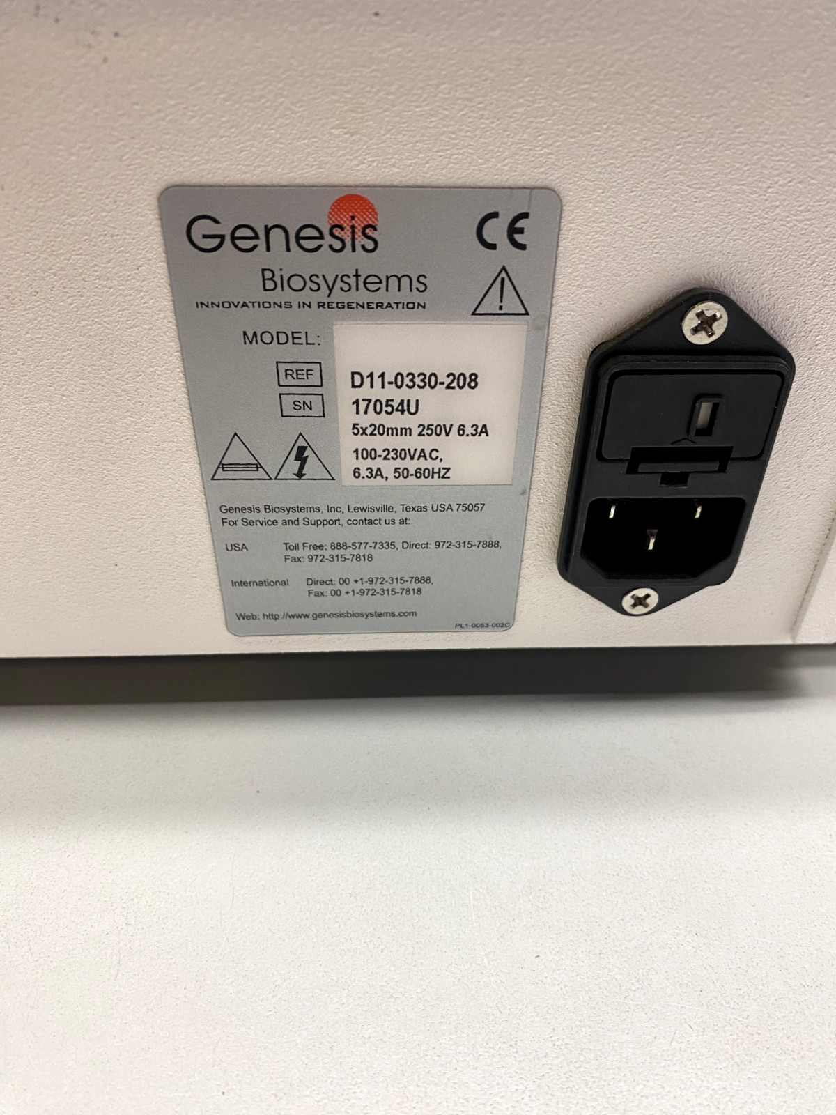 Genesis Biosystems DermaFrac Machine REF D11-0330-208