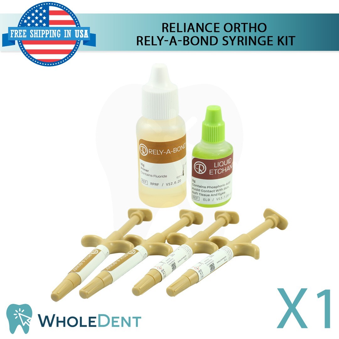 Reliance Ortho Rely-A-Bond Syringe Kit Self-Curing Adhesive Bonding Brackets