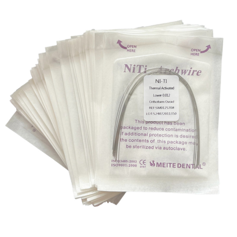10 Packs Dental Orthodontic Thermal Activated Niti Round Arch Wires Ovoid Form