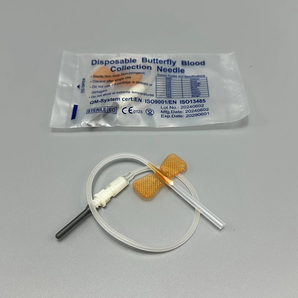 50Pcs Advanced Safety Double Wing Tips with Luer Adapter for Pet Cat Dogs Animal