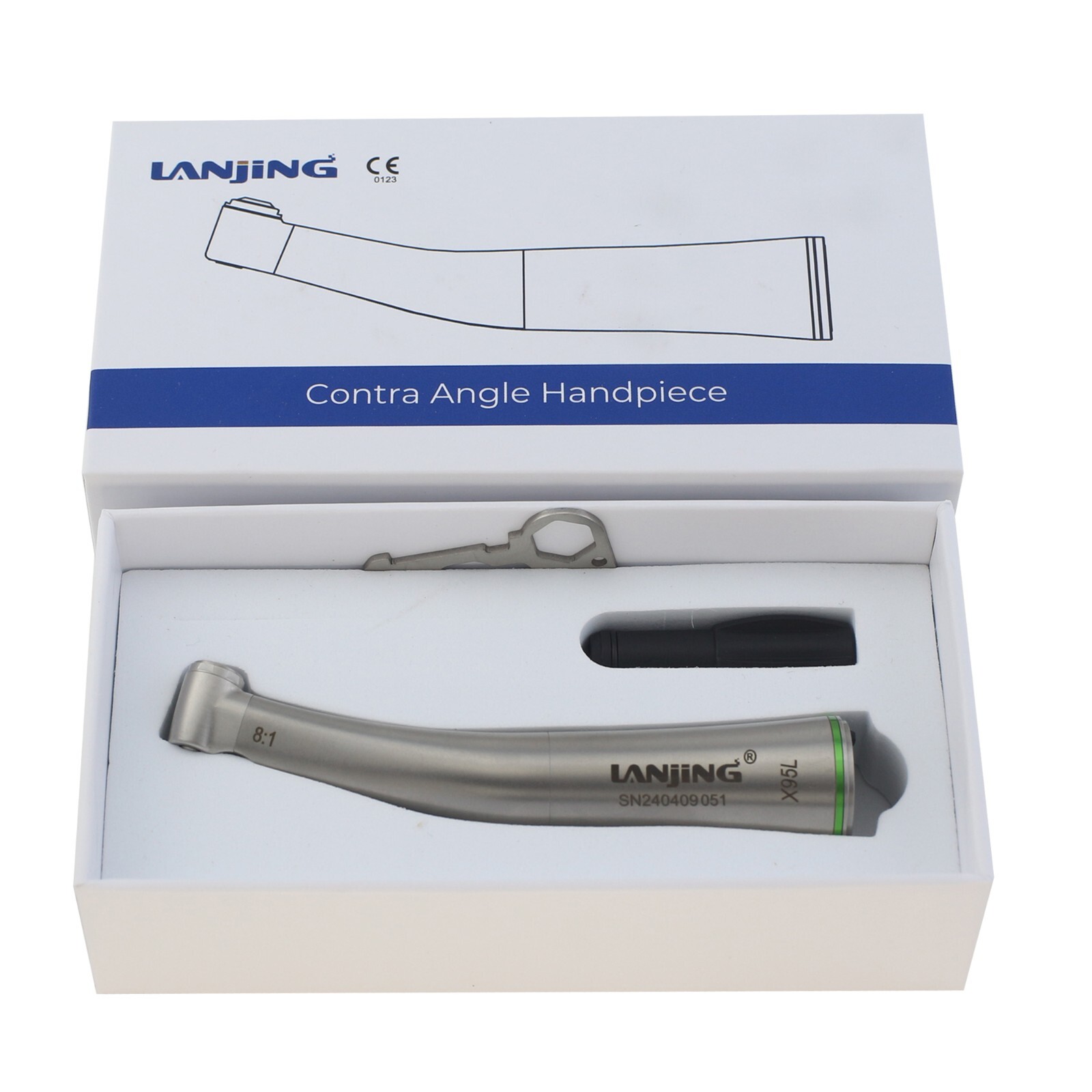 Lanjing Endodontic Handpiece 8:1 Endo Contra Angle Fiber Optic fit Dentsply VDW