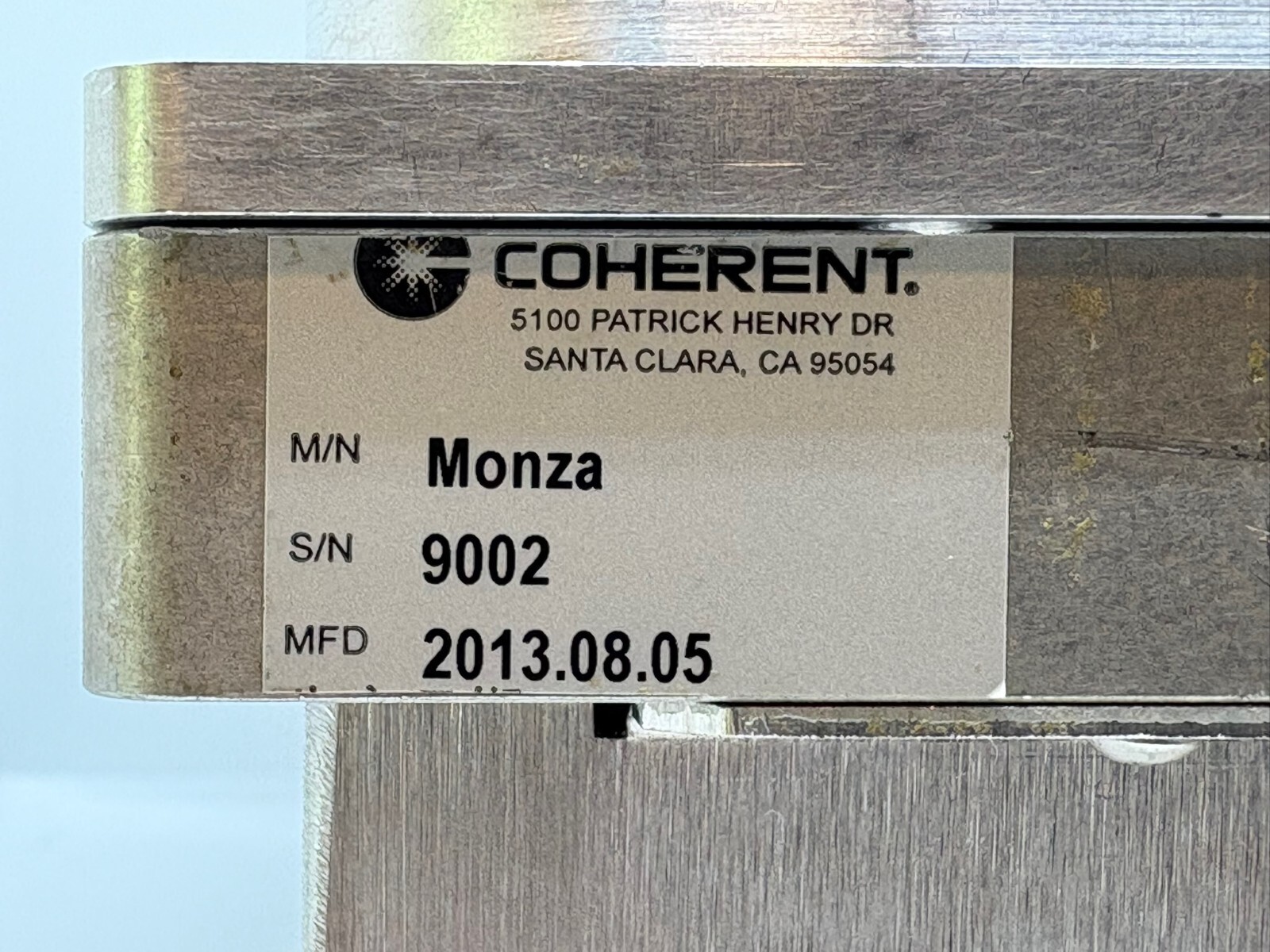 Coherent Monza Laser Includes 2X Optizone Modules – Unknown Functionality