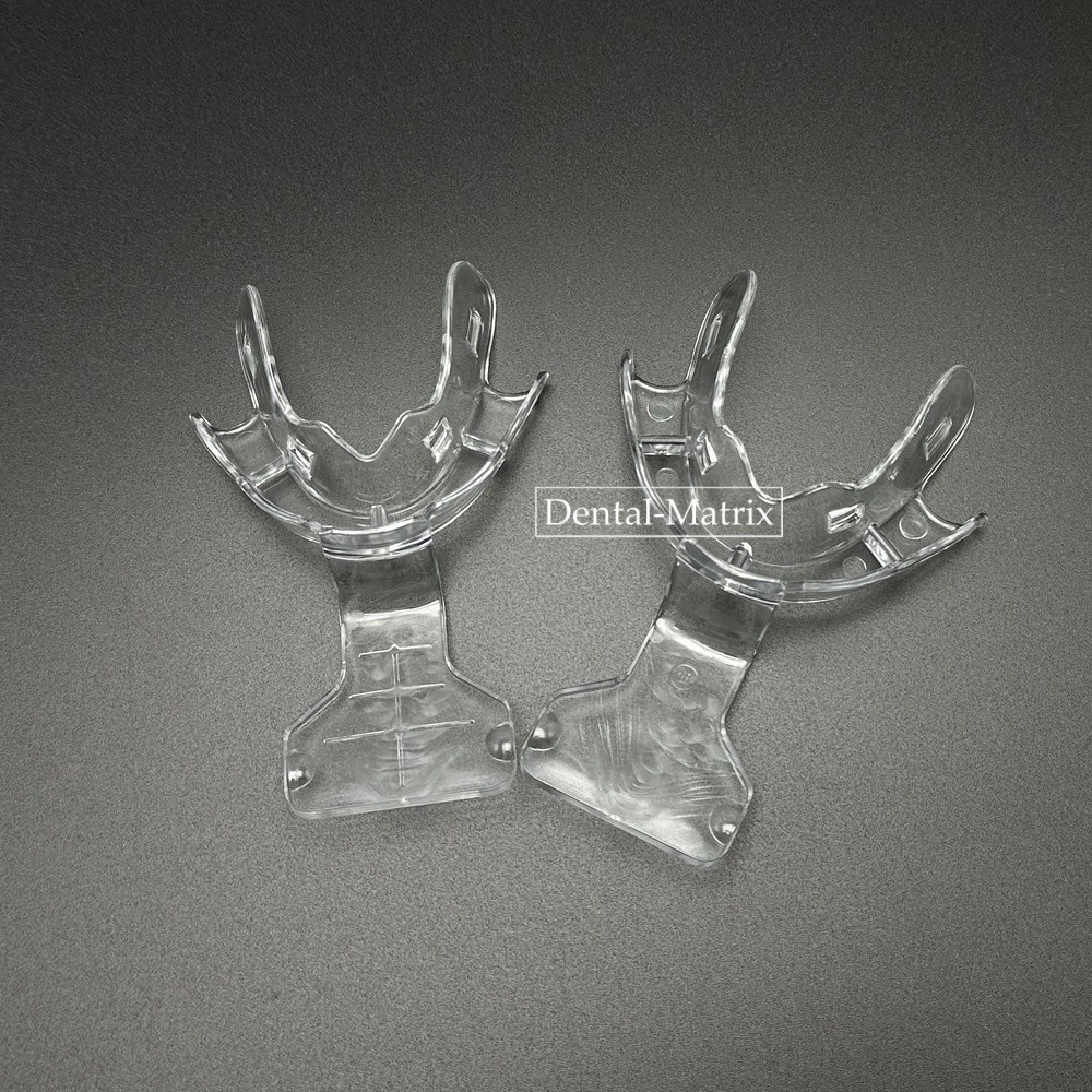 Dental Impression Trays Frame Cut Back Edentulous Jaw Full Denture Clear 18pcs