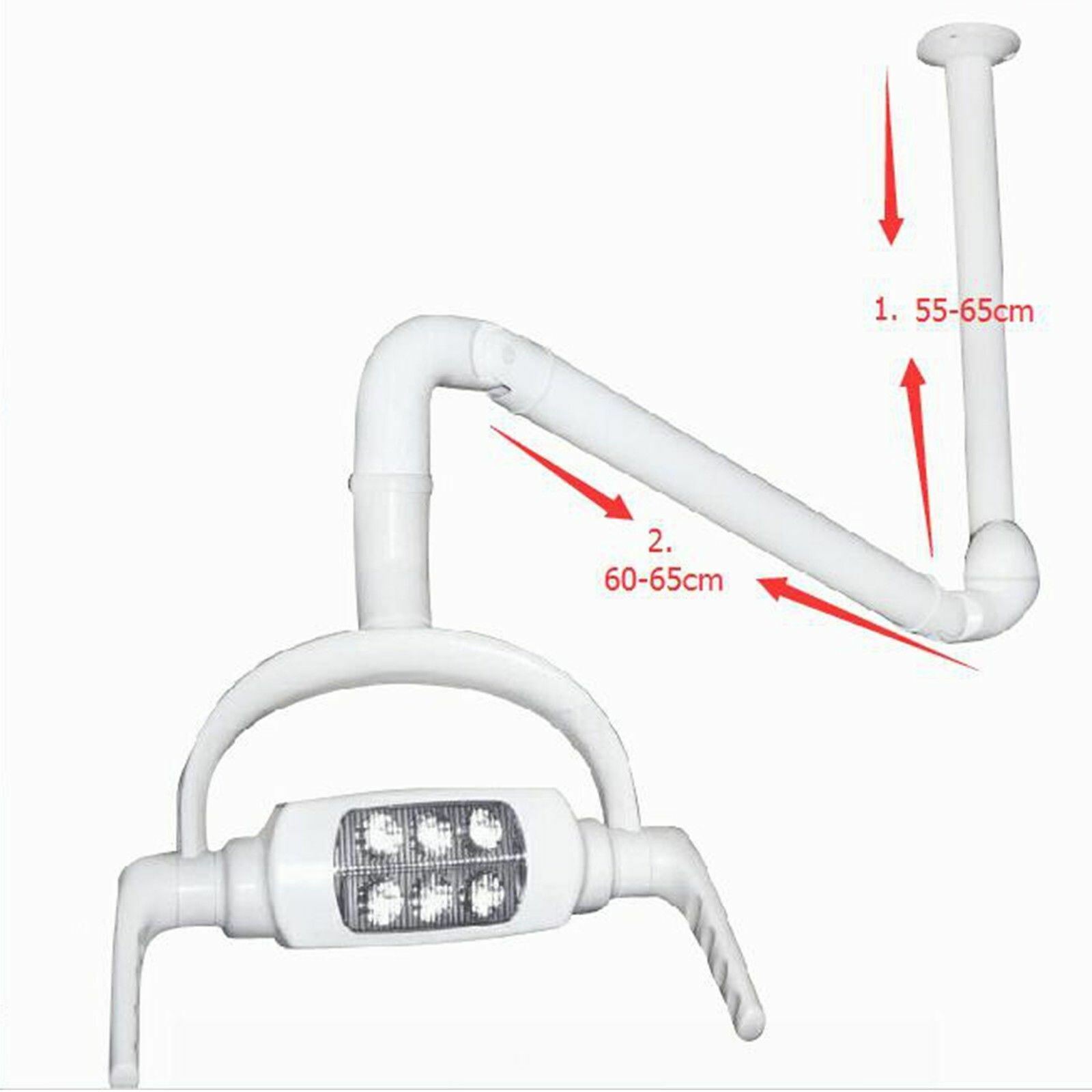 Dental Ceiling Oral LED Surgical Light Shadowless Operatory Lamp 6 LED w/h Arm