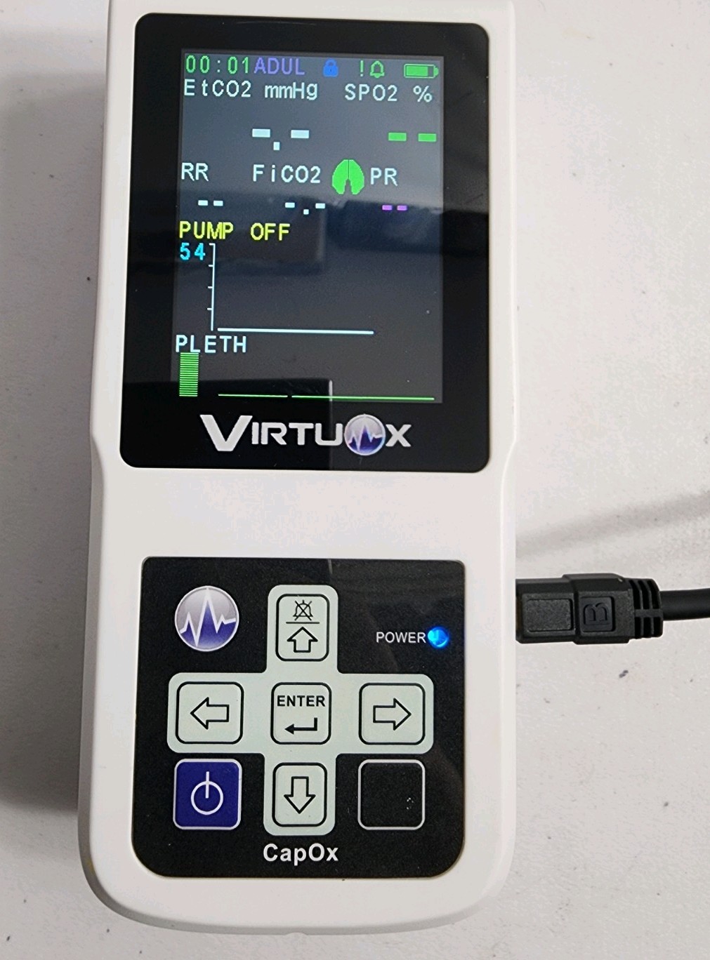 2016 Virtuox VPOD CapOx Handheld Capnograph and Oximeter