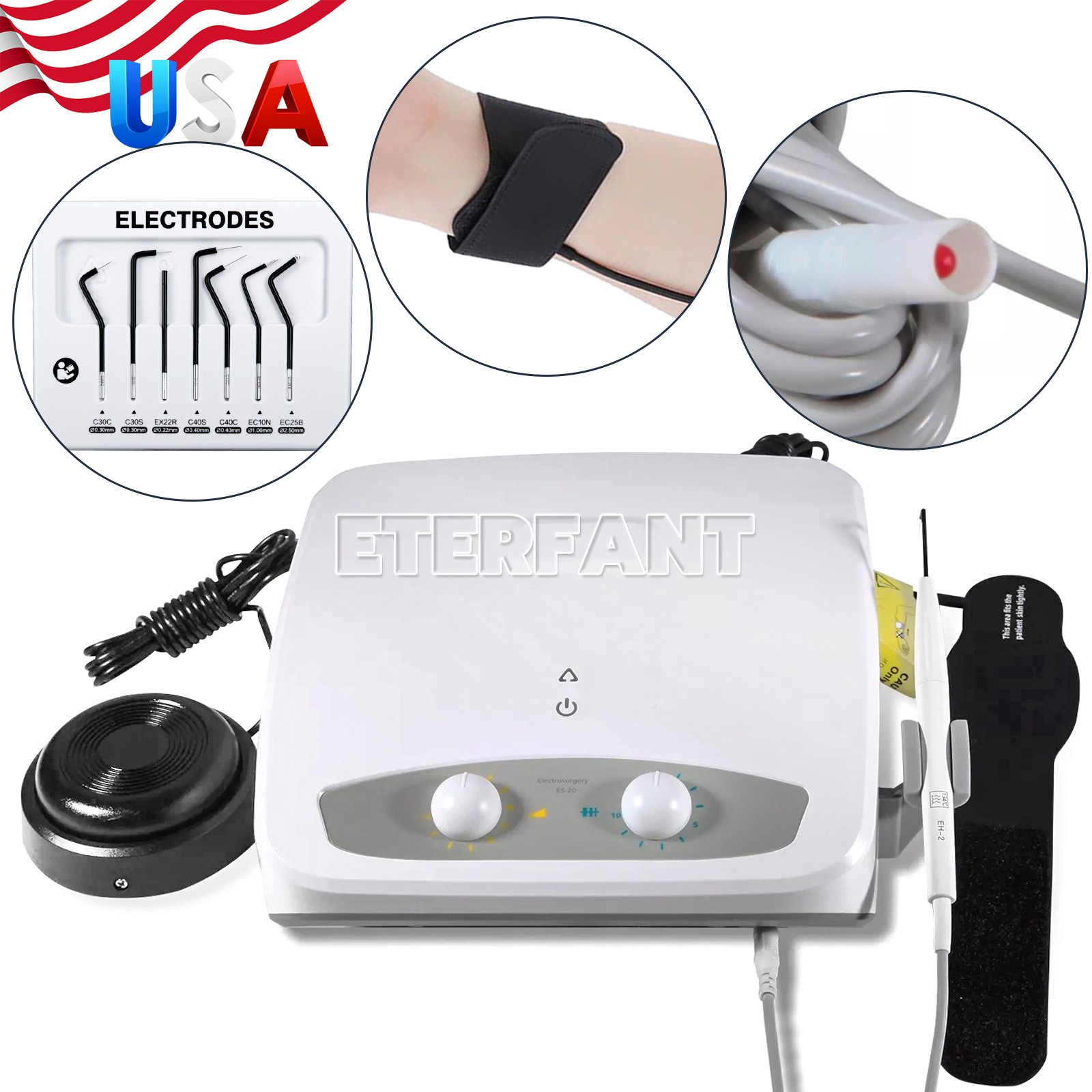 Dental Electro Electrosurgery Unit Machine High Frequency Electric w/7 Electrode