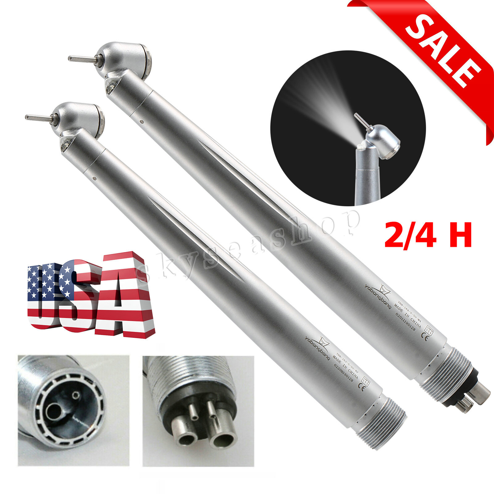1-5pcs NSK PANA style Dental (LED) 45° Degree Surgical High Speed Handpiece SQ