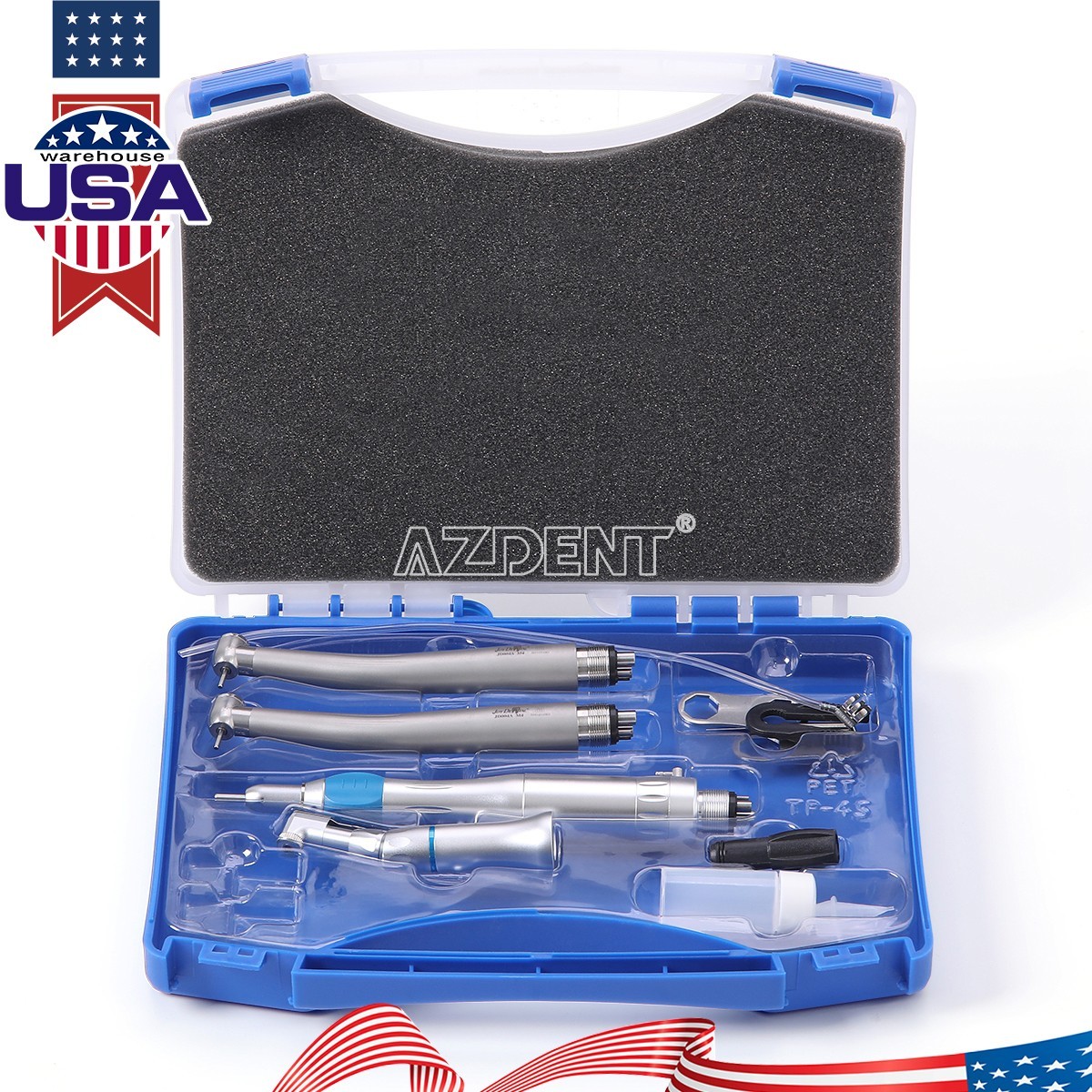 Unidad de entrega dental portatil móvil compresor de aire succión /handpiece 4H