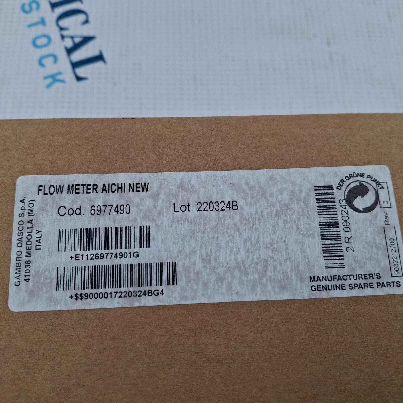 Gambro Flow Meter Aichi 6977490 NEW Type OF05ZAT-A0Y0070