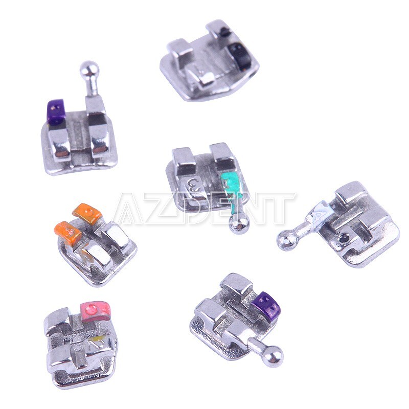20Pc AZDENT Dental Orthodontic Bracket Braces Mini Roth/MBT .018/.022 345 Hooks