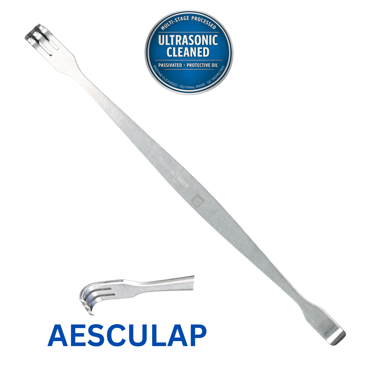 AESCULAP BT006R Baby Senn-Miller Retractor, 3 Prongs, 6mm x 21mm Blade, 6-1/8″