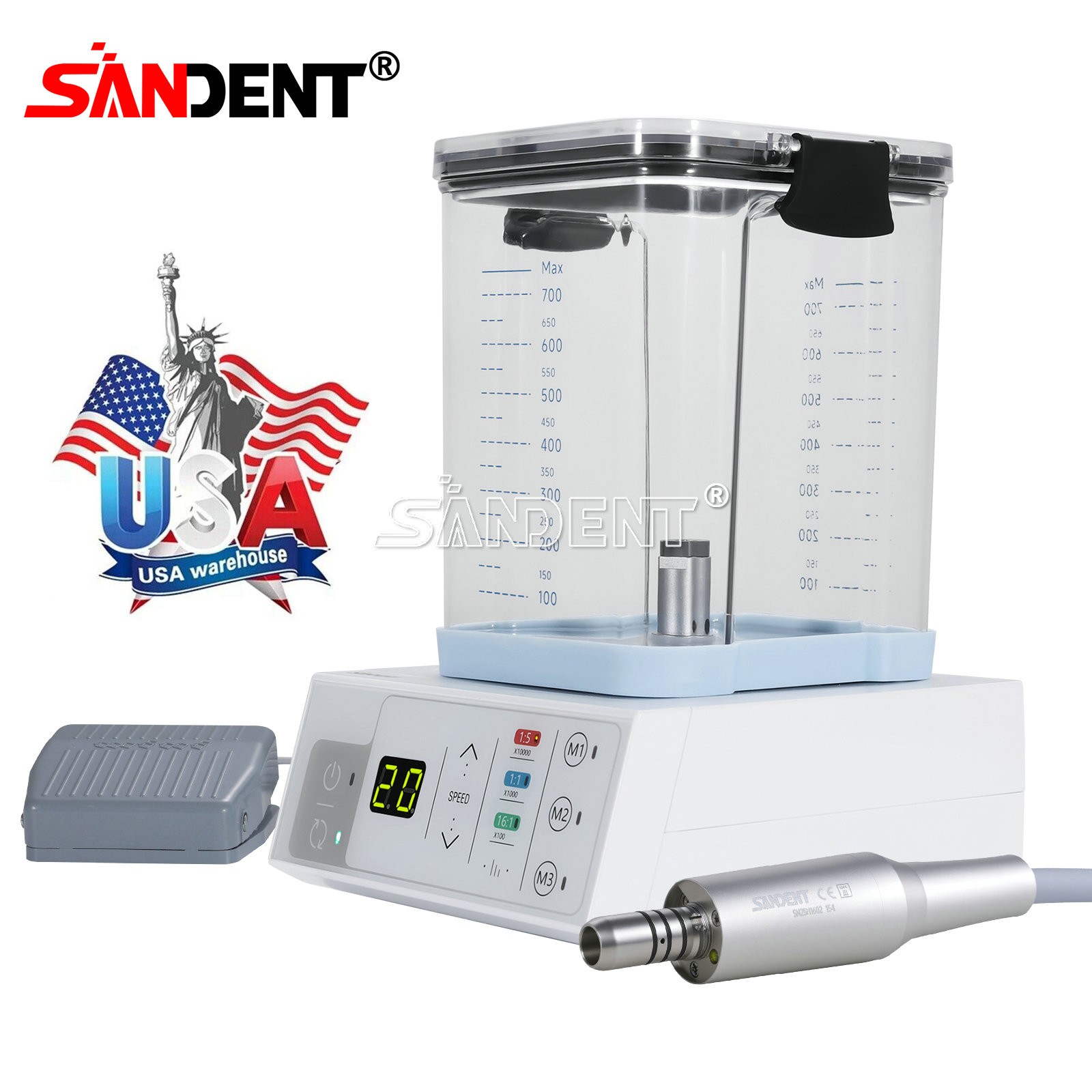 Dental LED Brushless Electric Micro Motor & Water Tank DC brushless motor