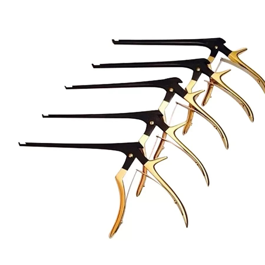 Kerrison Rongeurs 7″ Set of 5 PCs Black Gold (1,2,3,4,5mm) Cervical Orthopedic