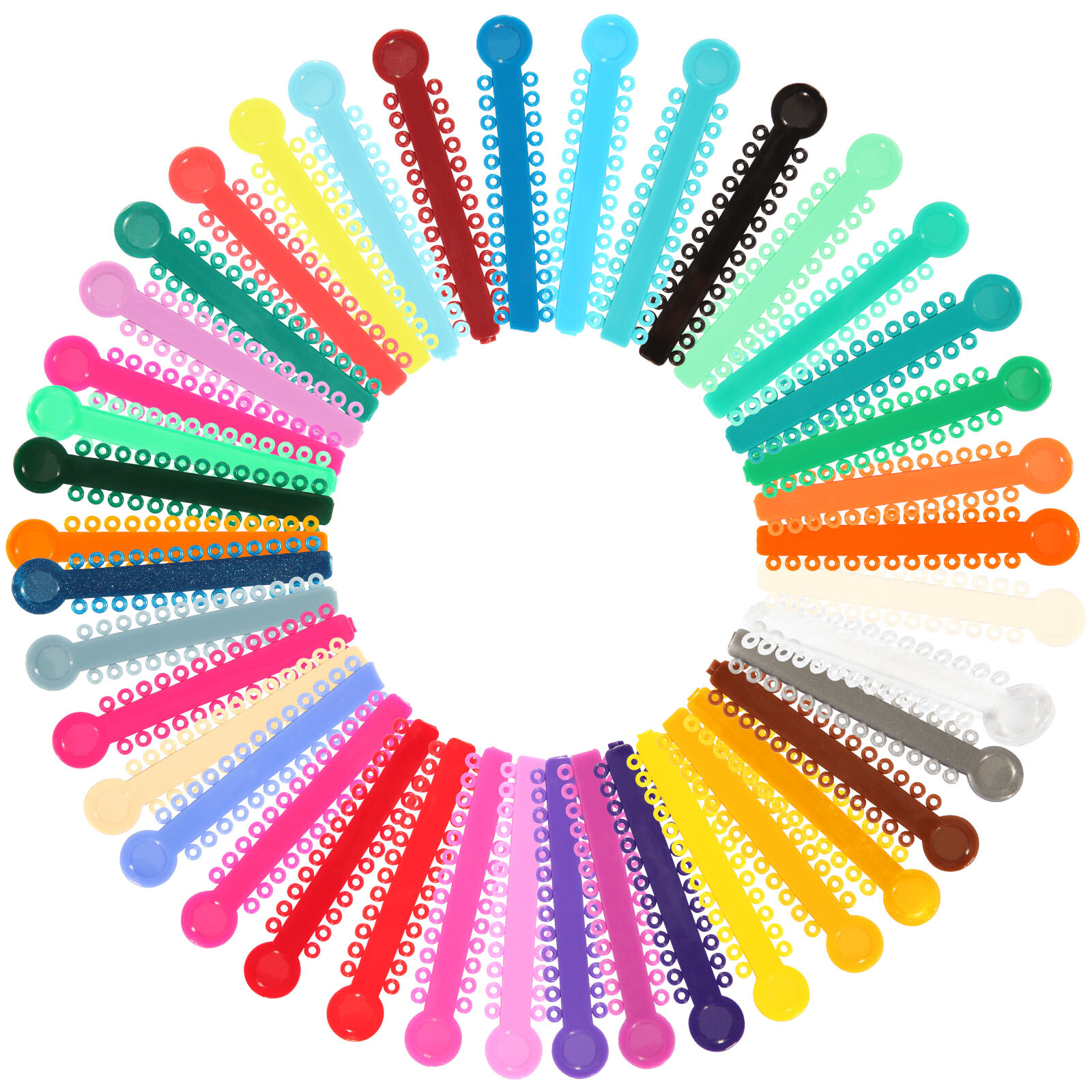 1040Pcs/Bag Dental Orthos Brace Elastic Rubber Bands Ligatures Tie 43Colors SA