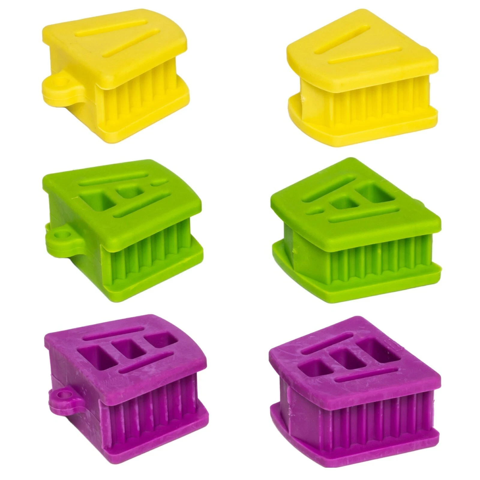 Dental Bite Blocks Assorted Sizes Silicone Mouth Props Autoclave Safe 6/Bag