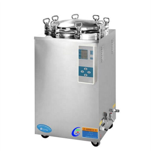 35/50/75/100L High Pressure Sterilizer Vertical Autoclave LED 105-134°C Display