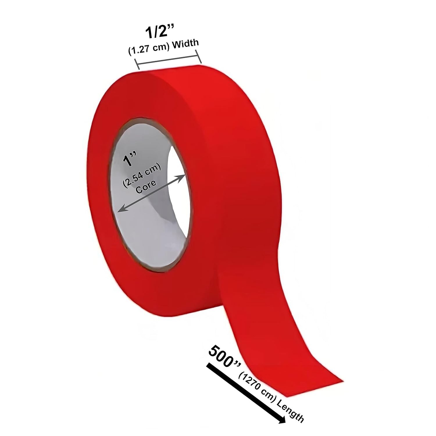 Science Lab Labeling Tape 5 Rolls 500″ x 1/2″ Assorted Colors for Color Coding