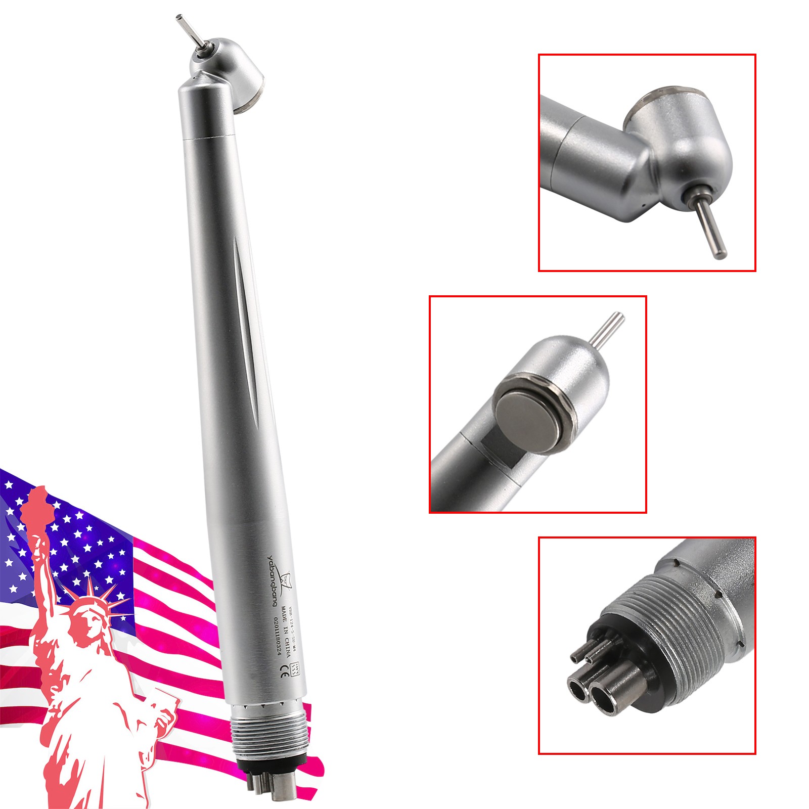 5X Dental 45 Degree Surgical High Speed Handpiece Push Button 4H WCA4 UPS