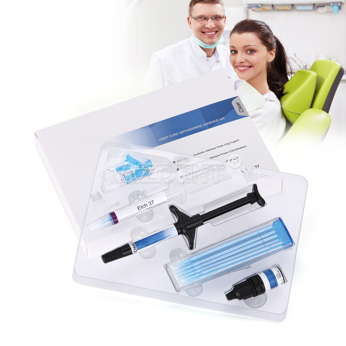Dental Dentex Light Cure Orthodontic Composite Resin Adhesive Kit Syringe