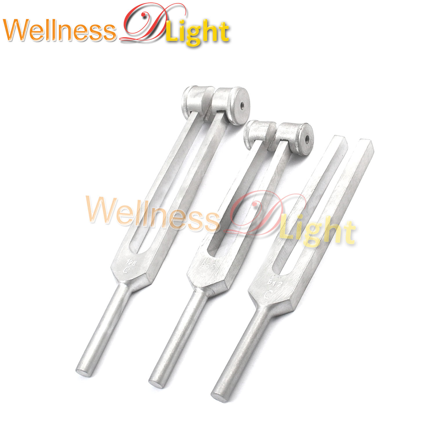 Wdl New Set Of 3 Pcs Tuning Forks C 128 256 512 Aluminum Sensory A+ Quality