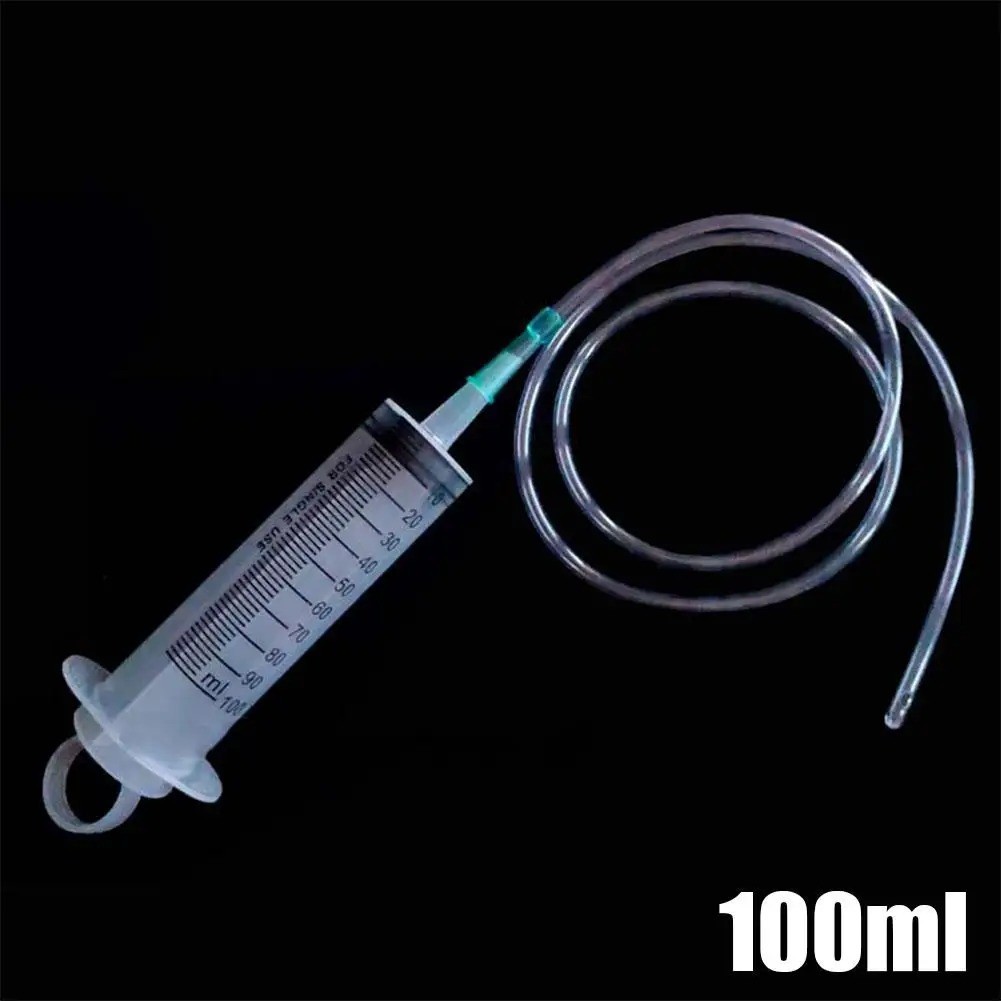 Large Capacity Syringe Reusable Pump Oil Measuring with 1M Clear Tube 100-550ml