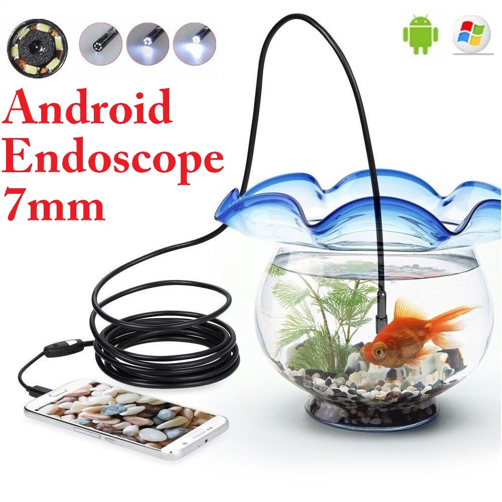 7mm Cam Endoscope Waterproof Inspection Camera Borescope for Android Phone IP67