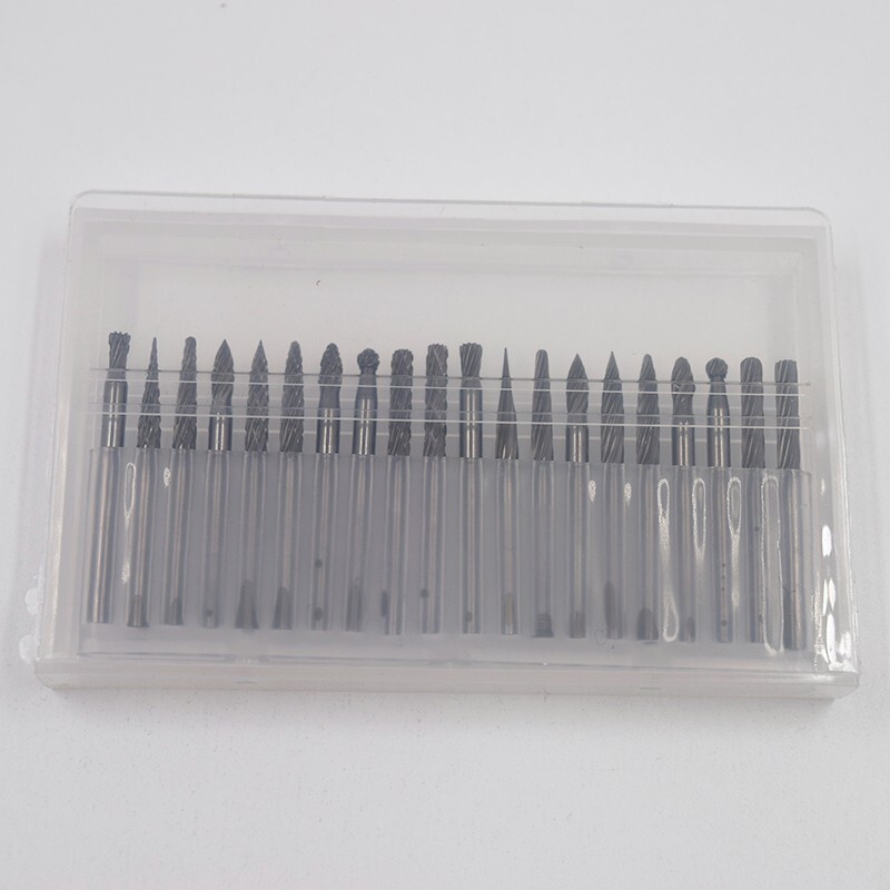 20Pcs/Set Dental Cutter Rotary Burr Set Lab Steel Polishing Carbide Drills 3 Set